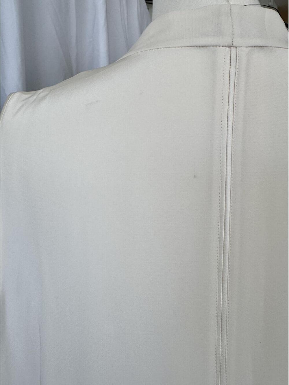 Lafayette 148 100% Silk White Sleeveless Zip-Front Vest Top Size M - Picture 6 of 10